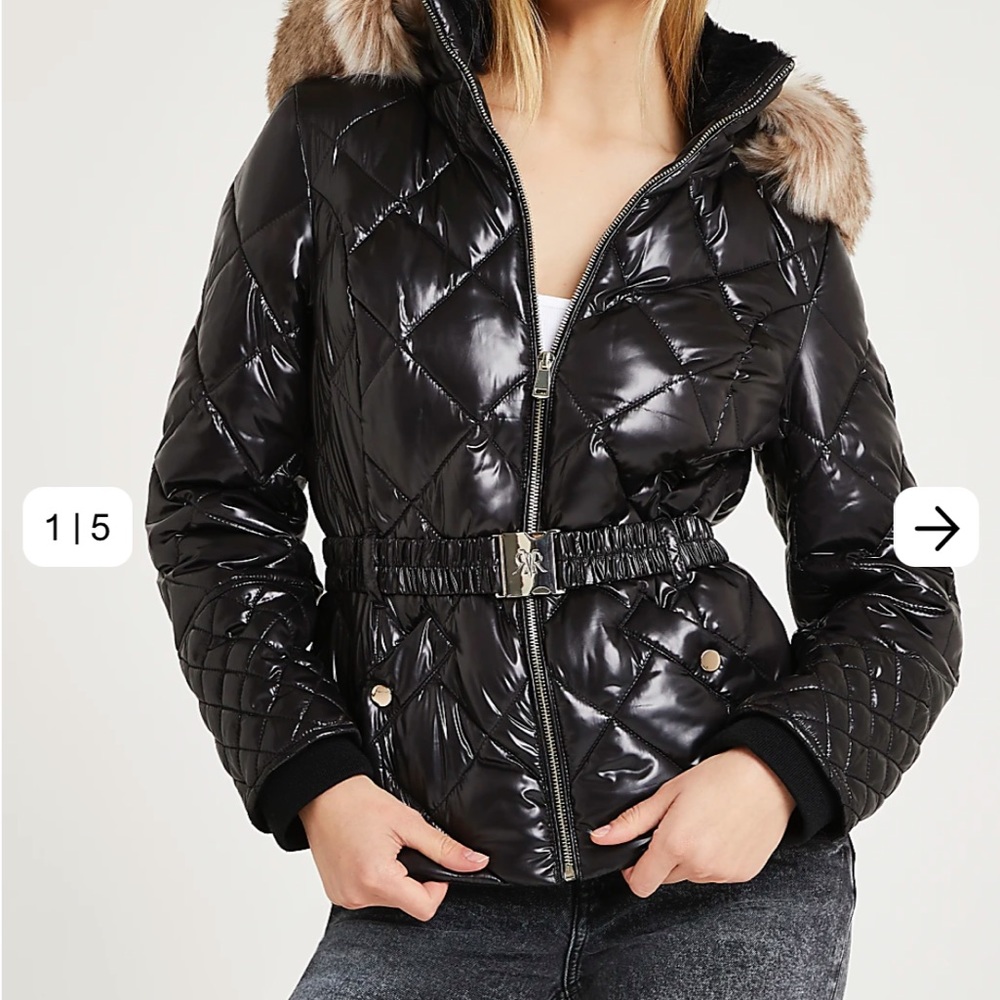 black puffer coat jacket size small